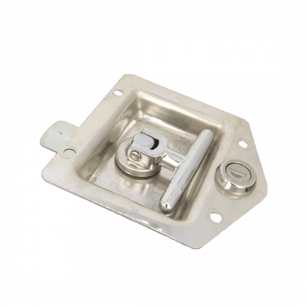 Serrure inox Avec clé type bateau.